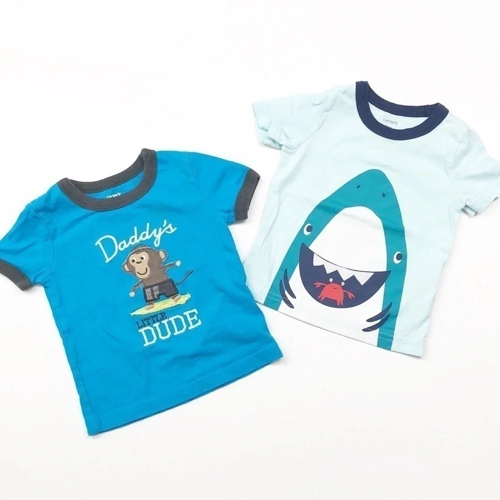 Carter's baby boys printed t-shirt set